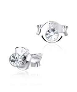 Roundy Stone Silver Stud Earring ST-1103 (2.5mm)